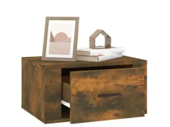 vidaXL Wand-Nachttisch Räuchereiche 50x36x25 cm