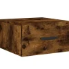vidaXL Wand-Nachttisch Räuchereiche 35x35x20 cm Modell 3* Schweberegale