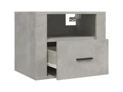 vidaXL Wand-Nachttische 2 Stk Betongrau 50x36x40 cm* Schweberegale