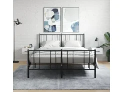 vidaXL Wand-Nachttische 2 Stk Hochglanz-Weiß 35x35x20 cm Modell 7