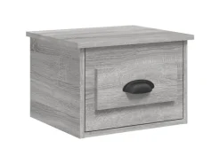 vidaXL Wand-Nachttische 2 Stk Grau Sonoma 41,5x36x28 cm* Schweberegale