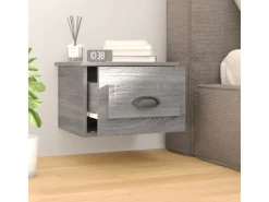 vidaXL Wand-Nachttische 2 Stk Grau Sonoma 41,5x36x28 cm* Schweberegale