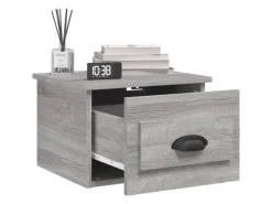 vidaXL Wand-Nachttische 2 Stk Grau Sonoma 41,5x36x28 cm* Schweberegale