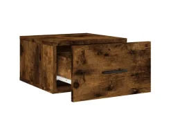 vidaXL Wand-Nachttische 2 Stk Räuchereiche 35x35x20 cm Modell 3* Schweberegale