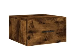 vidaXL Wand-Nachttische 2 Stk Räuchereiche 35x35x20 cm Modell 3* Schweberegale