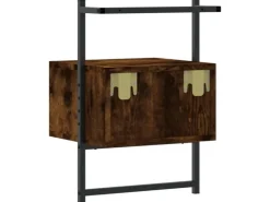vidaXL Wand-Nachttische 2 Stk Räuchereiche 35x30x51 cm Holzwerkstoff