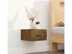 vidaXL Wand-Nachttische 2 Stk Räuchereiche 35x35x20 cm Modell 1* Schweberegale