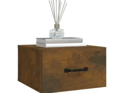 vidaXL Wand-Nachttische 2 Stk Räuchereiche 35x35x20 cm Modell 1* Schweberegale
