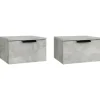 vidaXL Wand-Nachttische 2 Stk Betongrau 34x30x20 cm