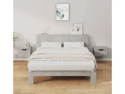 vidaXL Wand-Nachttische 2 Stk Betongrau 34x30x20 cm