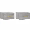 vidaXL Wand-Nachttische 2 Stk Grau Sonoma 35x35x20 cm Modell 1