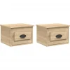 vidaXL Wand-Nachttische 2 Stk Sonoma-Eiche 41,5x36x28 cm* Schweberegale