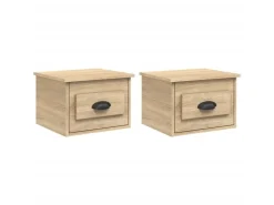 vidaXL Wand-Nachttische 2 Stk Sonoma-Eiche 41,5x36x28 cm* Schweberegale