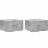 vidaXL Wand-Nachttische 2 Stk Betongrau 35x35x20 cm Modell 5