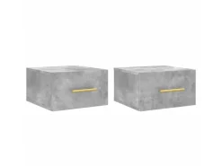 vidaXL Wand-Nachttische 2 Stk Betongrau 35x35x20 cm Modell 5