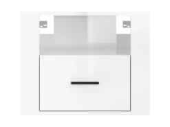 vidaXL Wand-Nachttische 2 Stk Hochglanz-Weiß 50x36x40 cm* Schweberegale