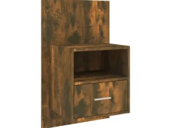 vidaXL Wand-Nachttische 2 Stk Räuchereiche Holzwerkstoff Modell 1* Schweberegale