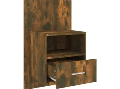 vidaXL Wand-Nachttische 2 Stk Räuchereiche Holzwerkstoff Modell 1* Schweberegale