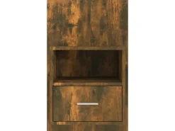 vidaXL Wand-Nachttische 2 Stk Räuchereiche Holzwerkstoff Modell 1* Schweberegale