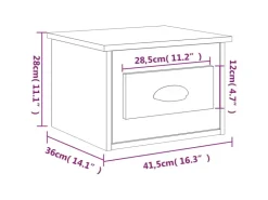 vidaXL Wand-Nachttische 2 Stk Braun Eichen-Optik 41,5x36x28 cm* Schweberegale