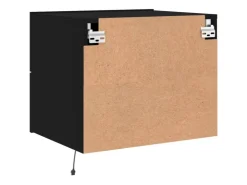 vidaXL Wand-Nachttische mit LED-Leuchten 2 Stk Schwarz Modell 5