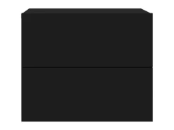 vidaXL Wand-Nachttische mit LED-Leuchten 2 Stk Schwarz Modell 5