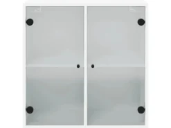 vidaXL Wandschrank mit Glastüren Weiß 68x37x68,5 cm* Vitrinen