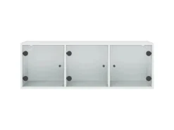 vidaXL Wandschrank mit Glastüren Weiß 102x37x35 cm