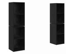 vidaXL Wand-TV-Schrank 4 Stk Schwarz Eichen-Optik 37 x 37 x 72 cm 3393562* TV-Wände