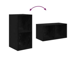 vidaXL Wand-TV-Schrank 4 Stk Schwarz Eichen-Optik 37 x 37 x 72 cm 3393562* TV-Wände