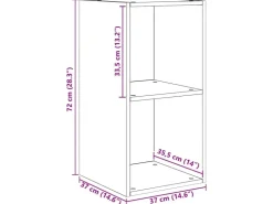 vidaXL Wand-TV-Schrank 4 Stk Schwarz Eichen-Optik 37 x 37 x 72 cm 3393562* TV-Wände