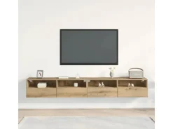 vidaXL Wand-TV-Schrank 2 Stk Artisan-Eiche 100x30x30cm Holzwerkstoff 862191* TV-Wände