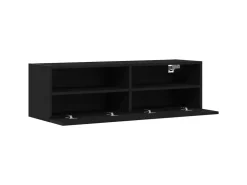 vidaXL Wand-TV-Schrank 2 Stk Schwarz Eichen-Optik 100x30x30cm 862193
