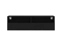 vidaXL Wand-TV-Schrank 2 Stk Schwarz Eichen-Optik 100x30x30cm 862193