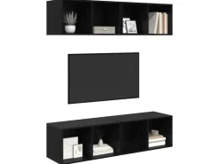 vidaXL Wand-TV-Schrank 4 Stk Schwarz Eichen-Optik 37 x 37 x 72 cm 3393532* TV-Wände