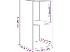 vidaXL Wand-TV-Schrank 4 Stk Schwarz Eichen-Optik 37 x 37 x 72 cm 3393532* TV-Wände