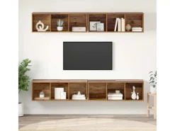 vidaXL Wand-TV-Schrank 4 Stk 37 x 37 x 107,5 cm Holzwerkstoff 3393534