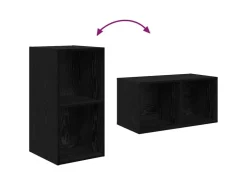 vidaXL Wand-TV-Schrank 2 Stk Schwarz Eichen-Optik 37 x 37 x 72 cm 3393556* TV-Wände