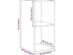 vidaXL Wand-TV-Schrank 2 Stk Schwarz Eichen-Optik 37 x 37 x 72 cm 3393556* TV-Wände