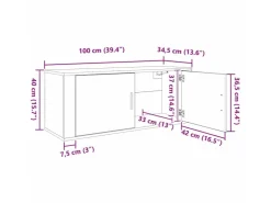 vidaXL Wand-TV-Schrank 100 x 34,5 x 40 cm 881153