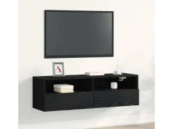 vidaXL Wand-TV-Schrank Schwarz Eichen-Optik 100x30x30cm Holzwerkstoff 862192* TV-Wände