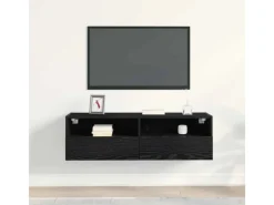 vidaXL Wand-TV-Schrank Schwarz Eichen-Optik 100x30x30cm Holzwerkstoff 862192* TV-Wände