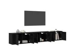 vidaXL Wand-TV-Schrank Set Wandmontiert 3-Tlg Schwarz Eichen-Optik 3415599* TV-Wände