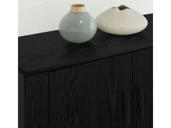 vidaXL Wand-TV-Schrank Set Wandmontiert 3-Tlg Schwarz Eichen-Optik 3415599* TV-Wände
