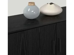 vidaXL Wand-TV-Schrank Set Wandmontiert 3-Tlg Schwarz Eichen-Optik 3415602* TV-Wände
