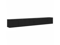 vidaXL Wand-TV-Schrank Set Wandmontiert 3-Tlg Schwarz Eichen-Optik 3415602* TV-Wände