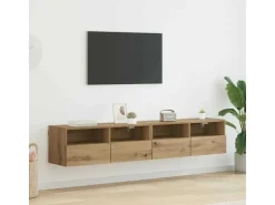 vidaXL Wand-TV-Schränke 2 Stk Artisan-Eiche 80 x 30 x 30 cm Holzwerkstoff 882931