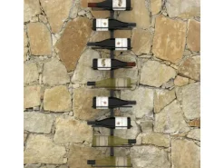 vidaXL Wand-Weinregal für 9 Flaschen Schwarz Eisen* Flaschenregale