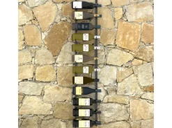 vidaXL Wand-Weinregal für 24 Flaschen Schwarz Eisen* Flaschenregale