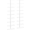 vidaXL Wand-Weinregal für 9 Flaschen 2 Stk. Weiß Eisen